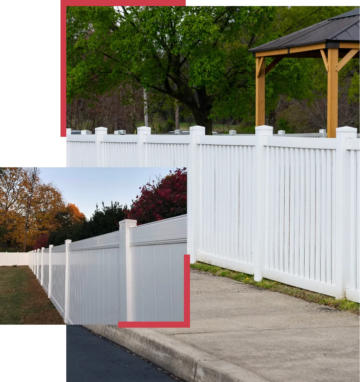 Fence being installed home
